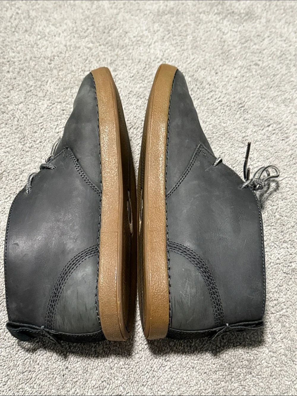 OluKai Kupono Leather Chukka Shoes Size 12 Black